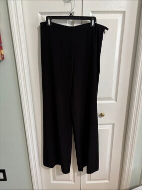 Trina Turk Black Wide-Leg Pull-On Pants